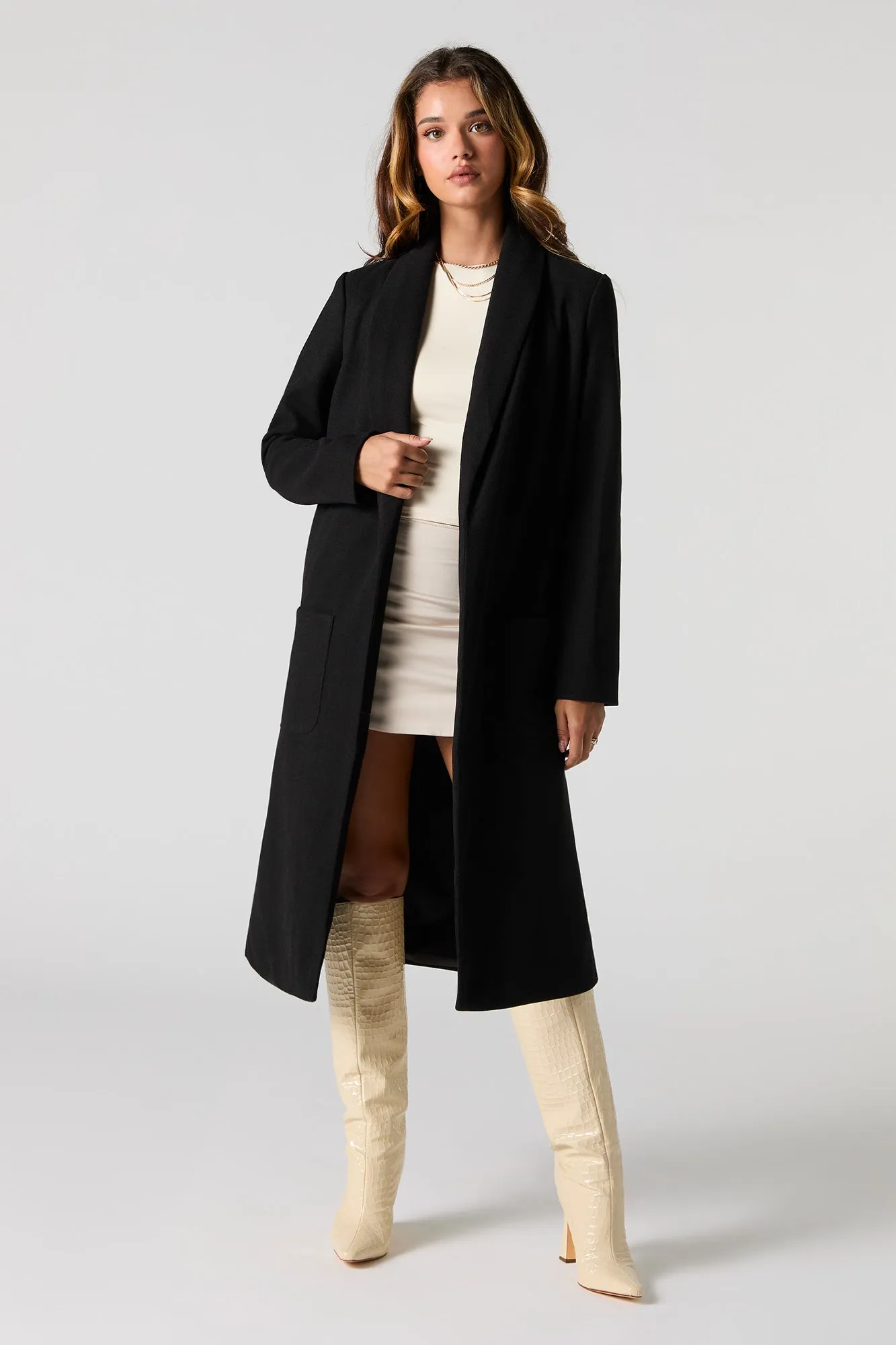 Blouson ouvert long avec col sold by Urban Planet product image thumbnail 5