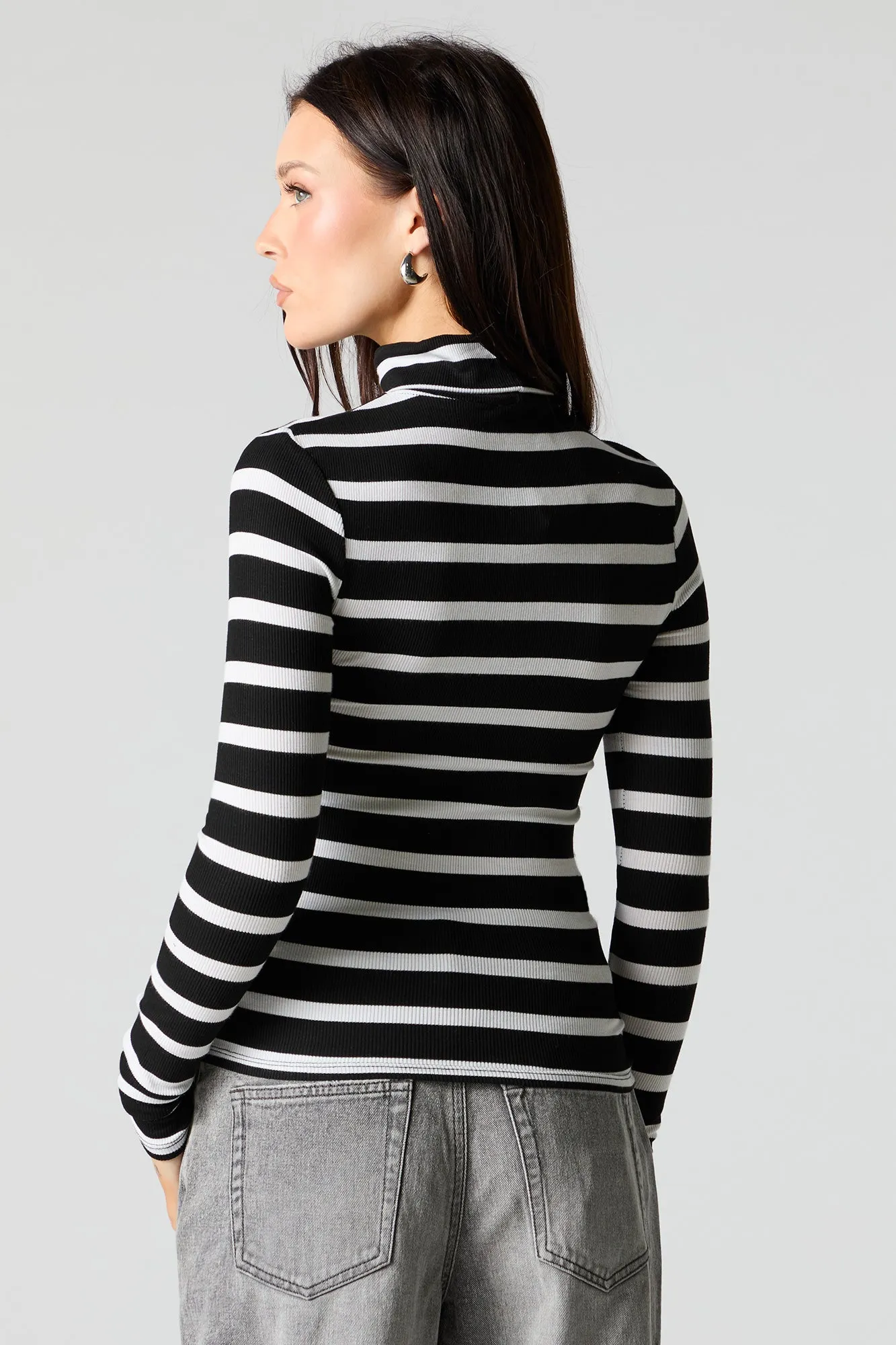 Ribbed Turtleneck Long Sleeve Top sold by Urban Planet product image thumbnail 2