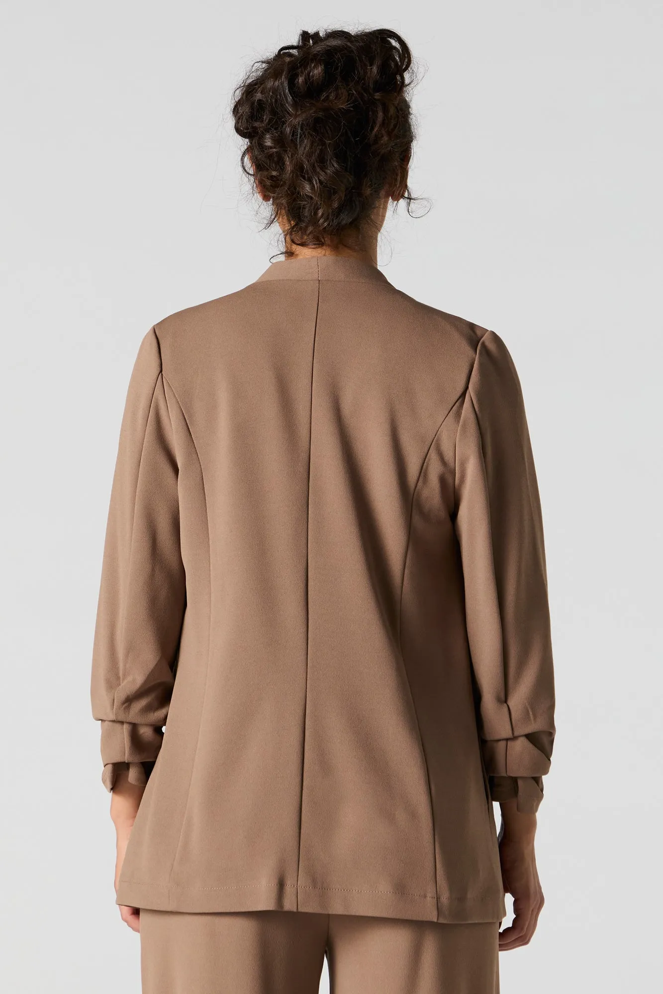 Open Front Scrunch Sleeve Blazer sold by Urban Planet product image thumbnail 2