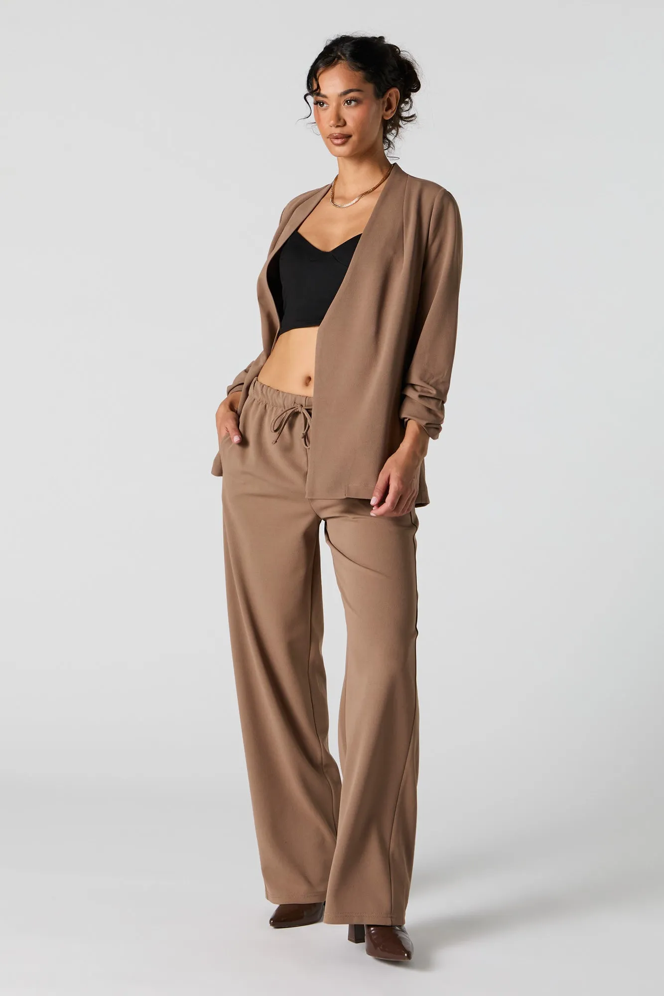 Drawstring Wide Leg Dress Pant sold by Urban Planet