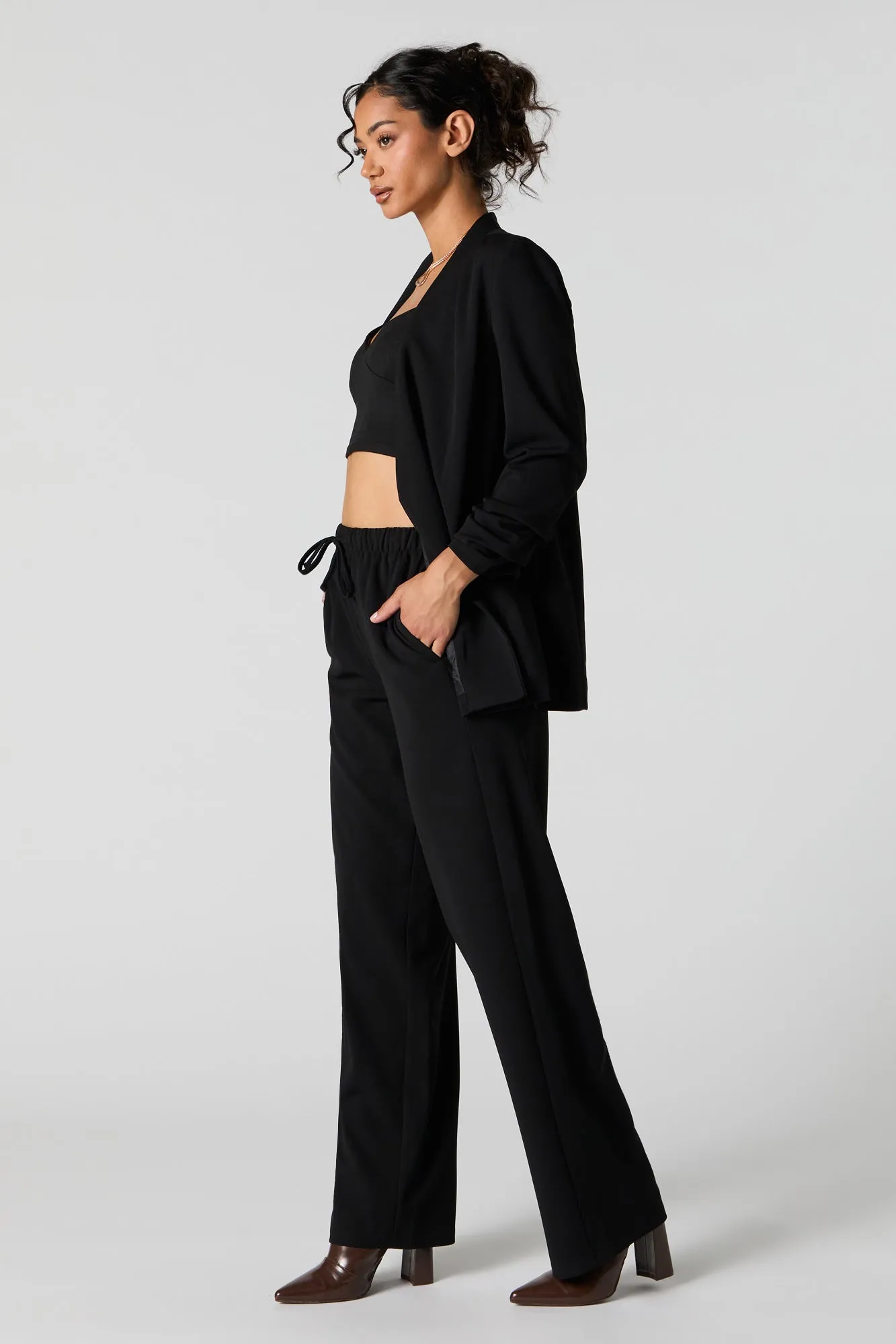 Drawstring Wide Leg Dress Pant sold by Urban Planet product image thumbnail 4
