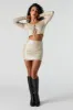 Shiny Sequin Tie Front Top sold by Urban Planet