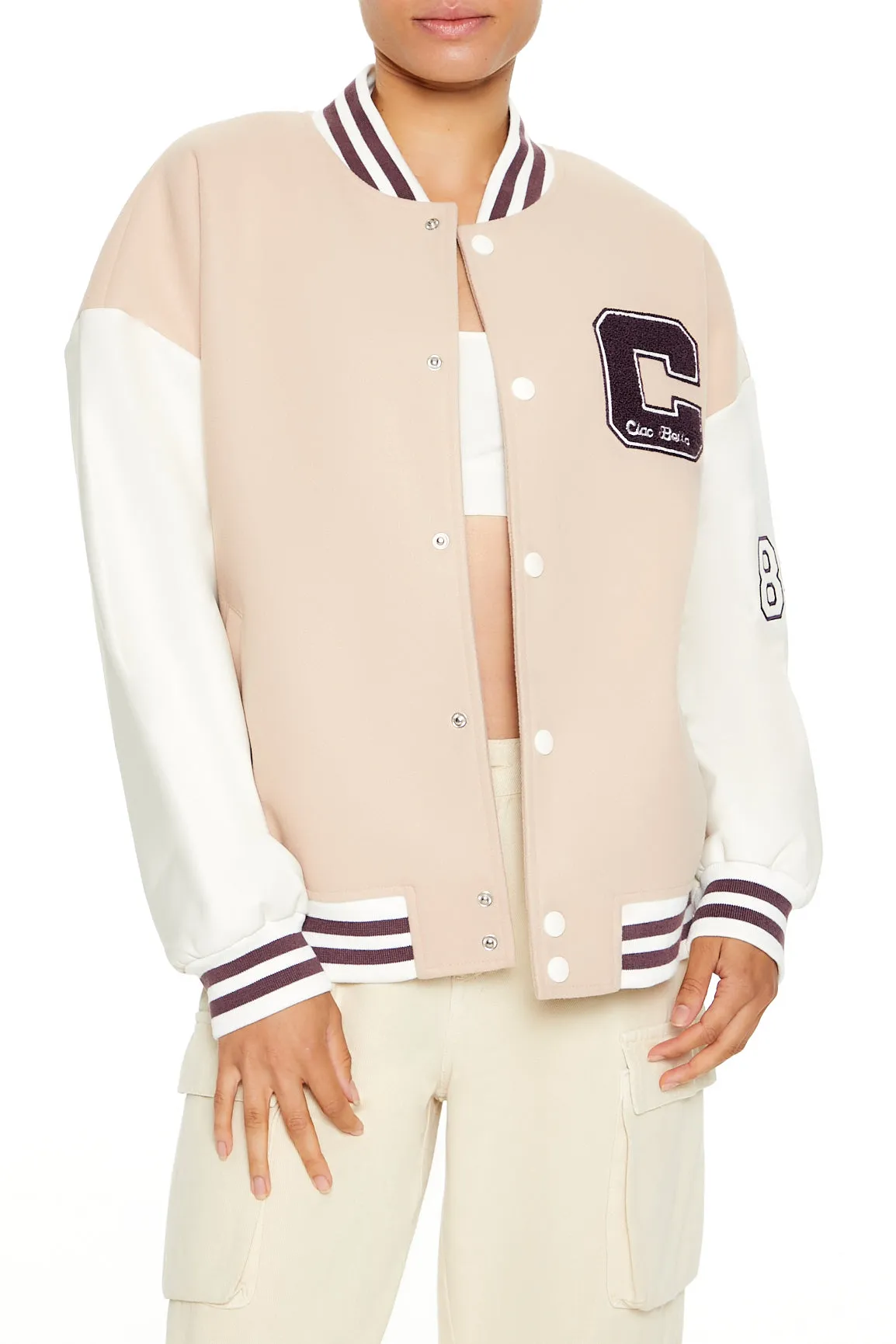 Italia Chenille Embroidered Varsity Jacket sold by Urban Planet product image thumbnail 2