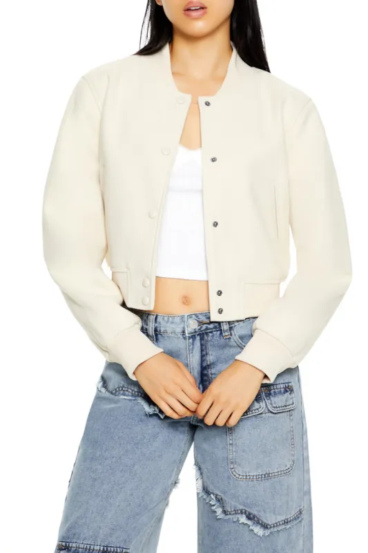 Blouson aviateur court en tricot sold by Urban Planet