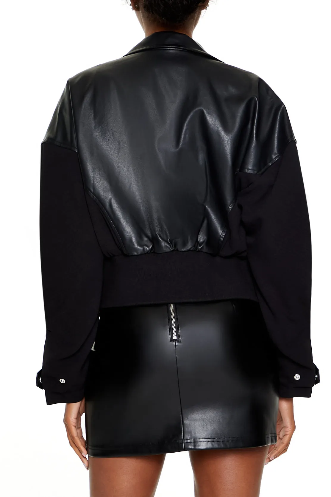 Faux Leather Moto Jacket sold by Urban Planet product image thumbnail 3