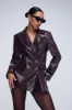 Blazer en similicuir verni sold by Urban Planet