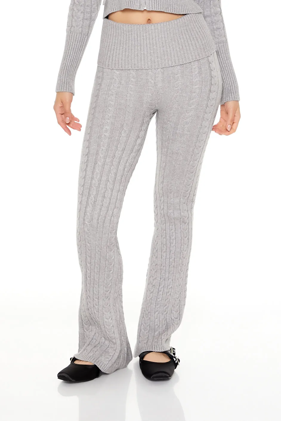 Pantalon en tricot torsadé avec taille pliée sold by Urban Planet product image thumbnail 5