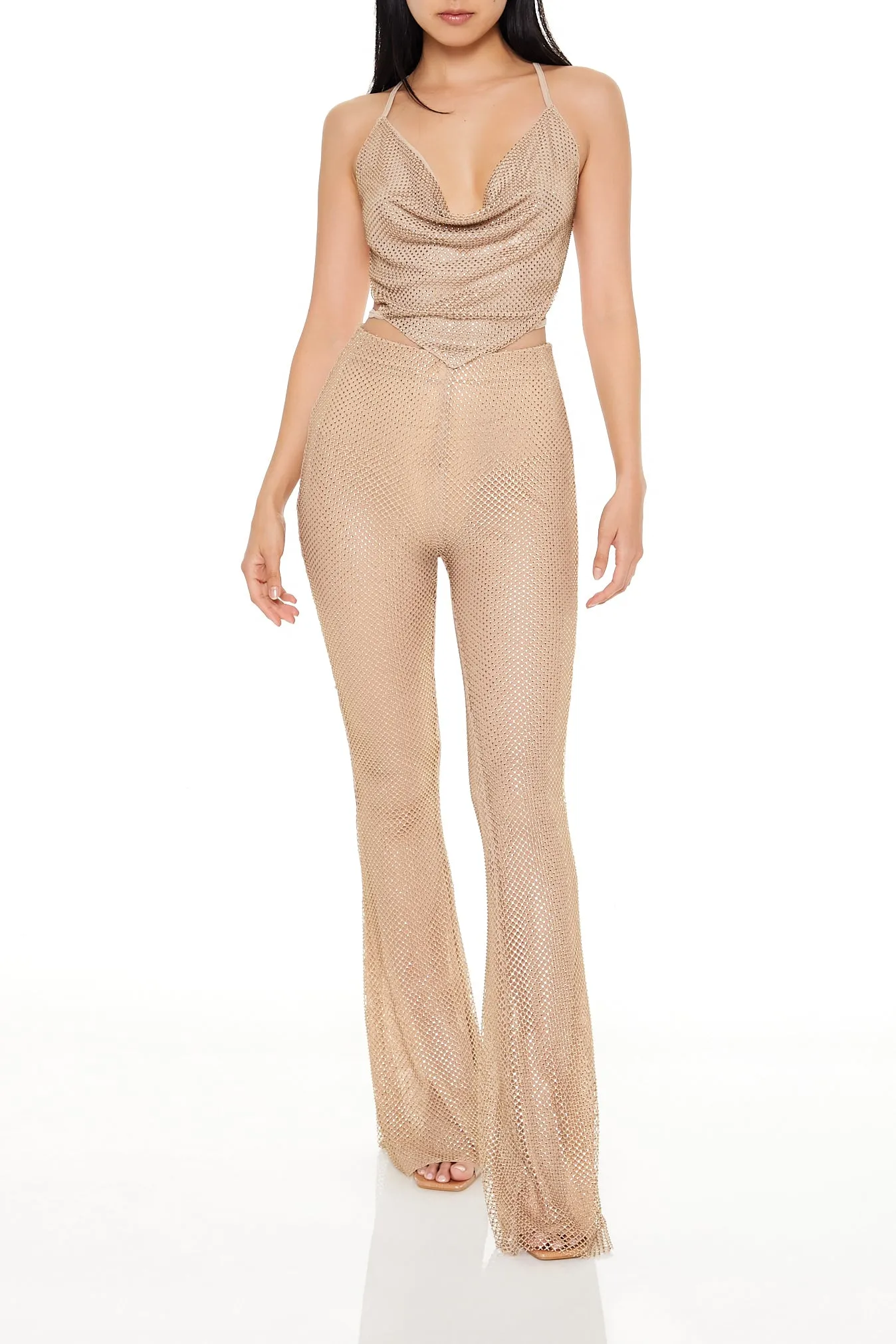 High Rise Rhinestone Flare Pant sold by Urban Planet product image thumbnail 5