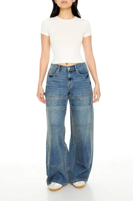 Jean cargo utilitaire à jambe large sold by Urban Planet