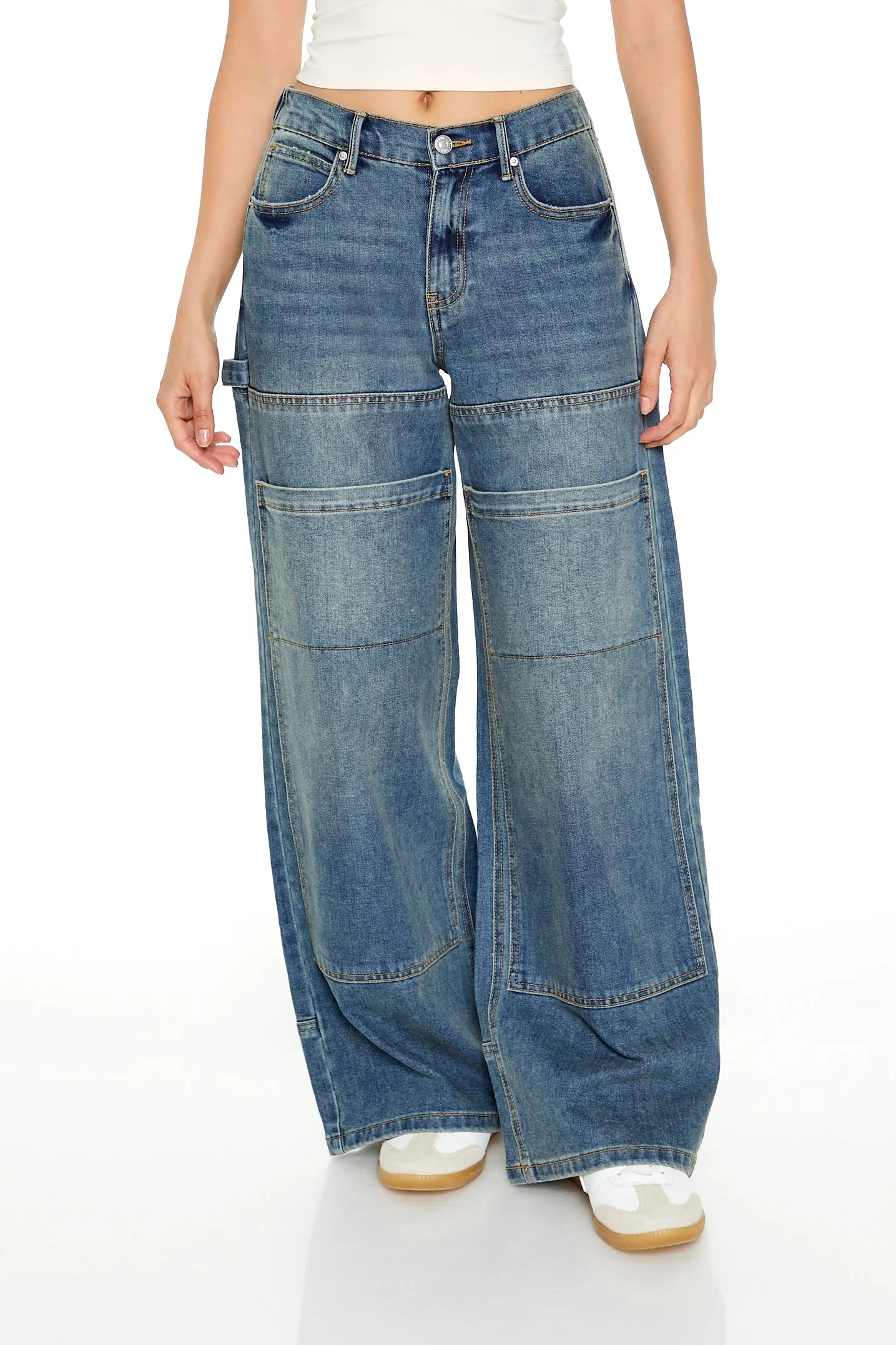 Jean cargo utilitaire à jambe large sold by Urban Planet product image thumbnail 2