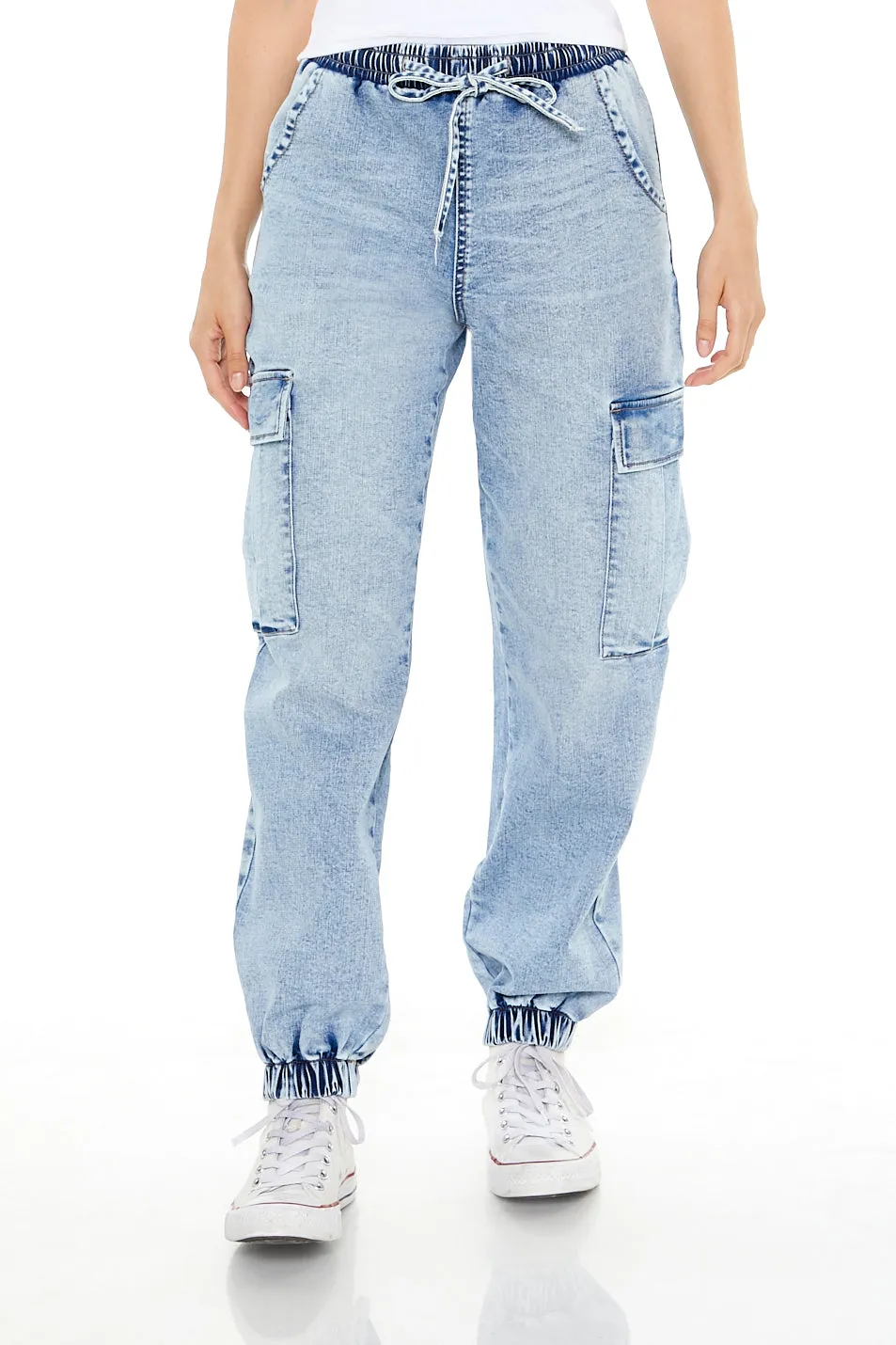 Jogger en denim à taille coulissante sold by Urban Planet product image thumbnail 2