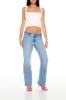 Jean à jambe semi-évasée et taille basse avec franges sold by Urban Planet