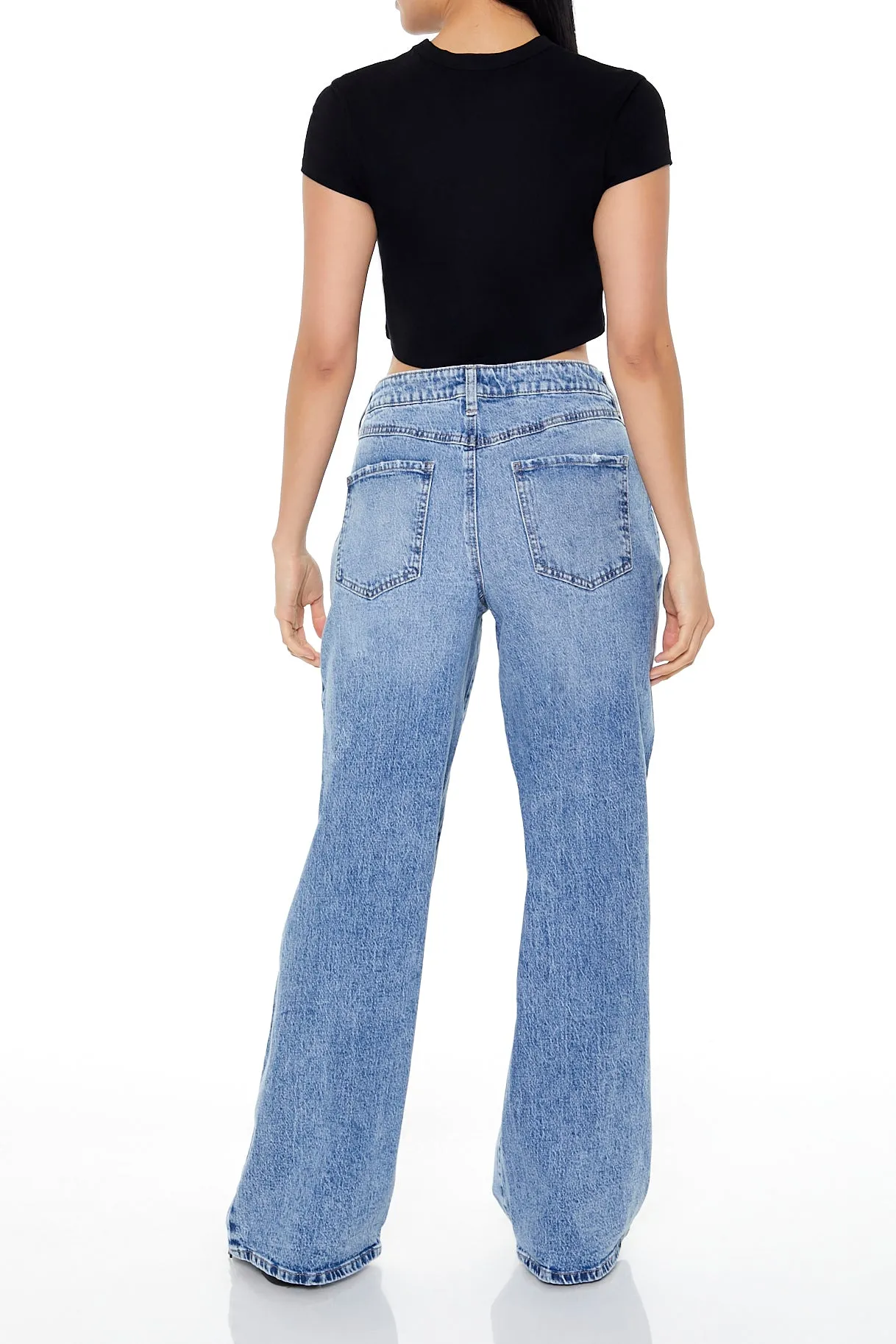 Jean ample d'aspect usé à taille basse sold by Urban Planet product image thumbnail 3