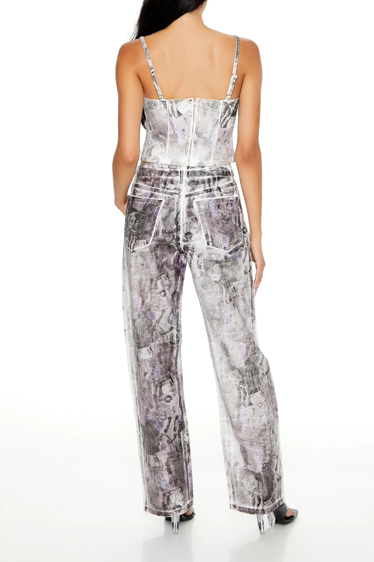 Abstract Print Straight Leg Jean sold by Urban Planet product image thumbnail 3