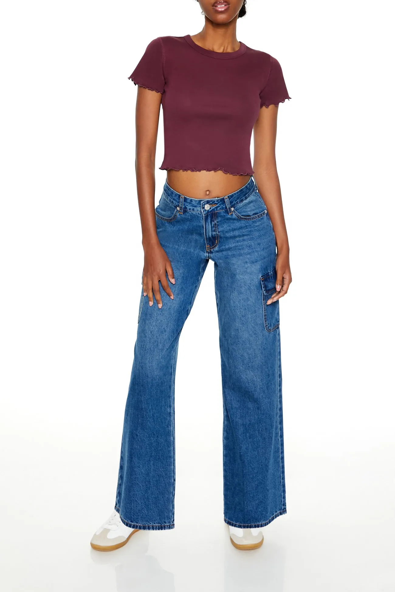 Jean cargo à jambe large et taille basse sold by Urban Planet