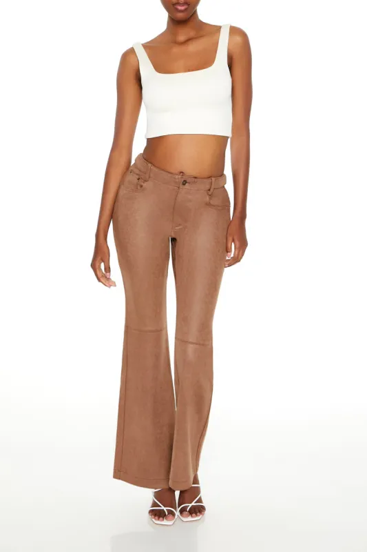 Pantalon à jambe évasée en similisuède sold by Urban Planet