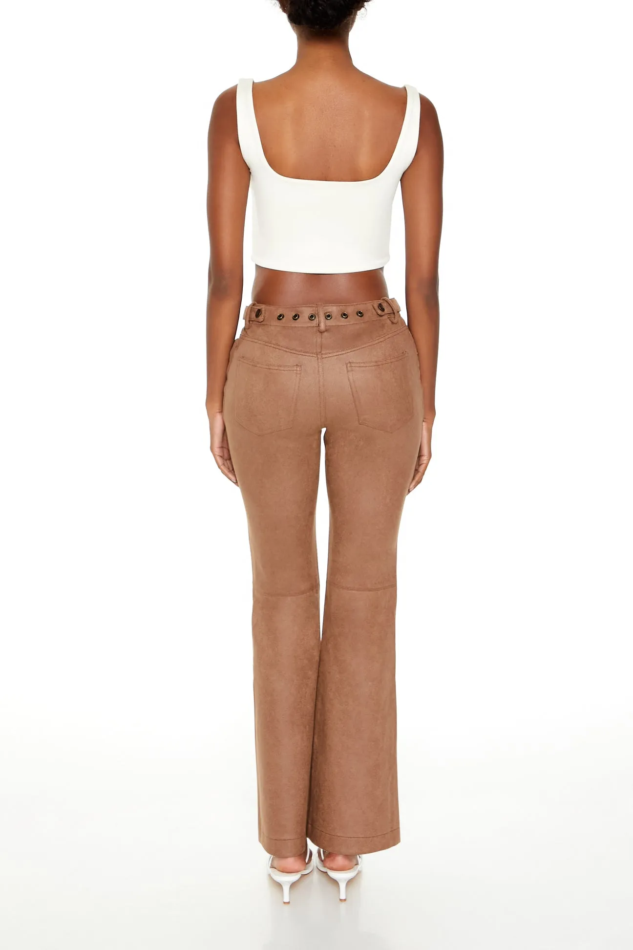 Pantalon à jambe évasée en similisuède sold by Urban Planet product image thumbnail 3