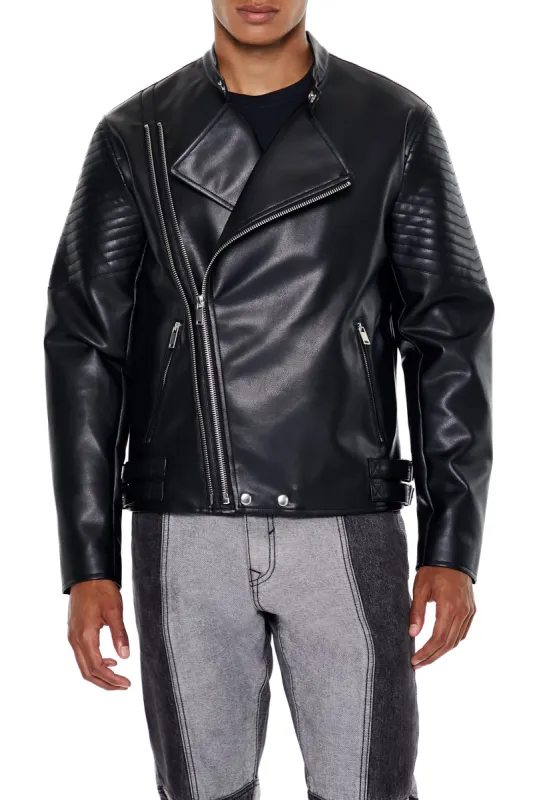 Faux Leather Moto Jacket sold by Urban Planet