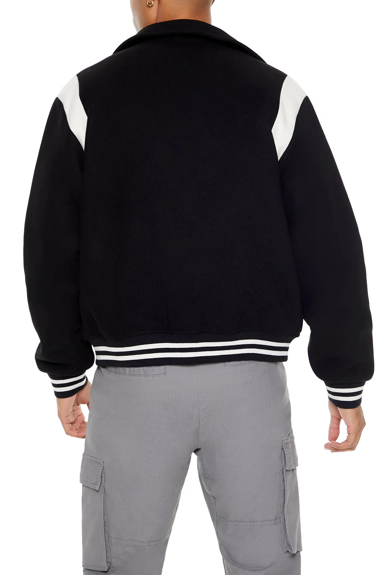 Colourblock Varsity Bomber Jacket sold by Urban Planet product image thumbnail 4