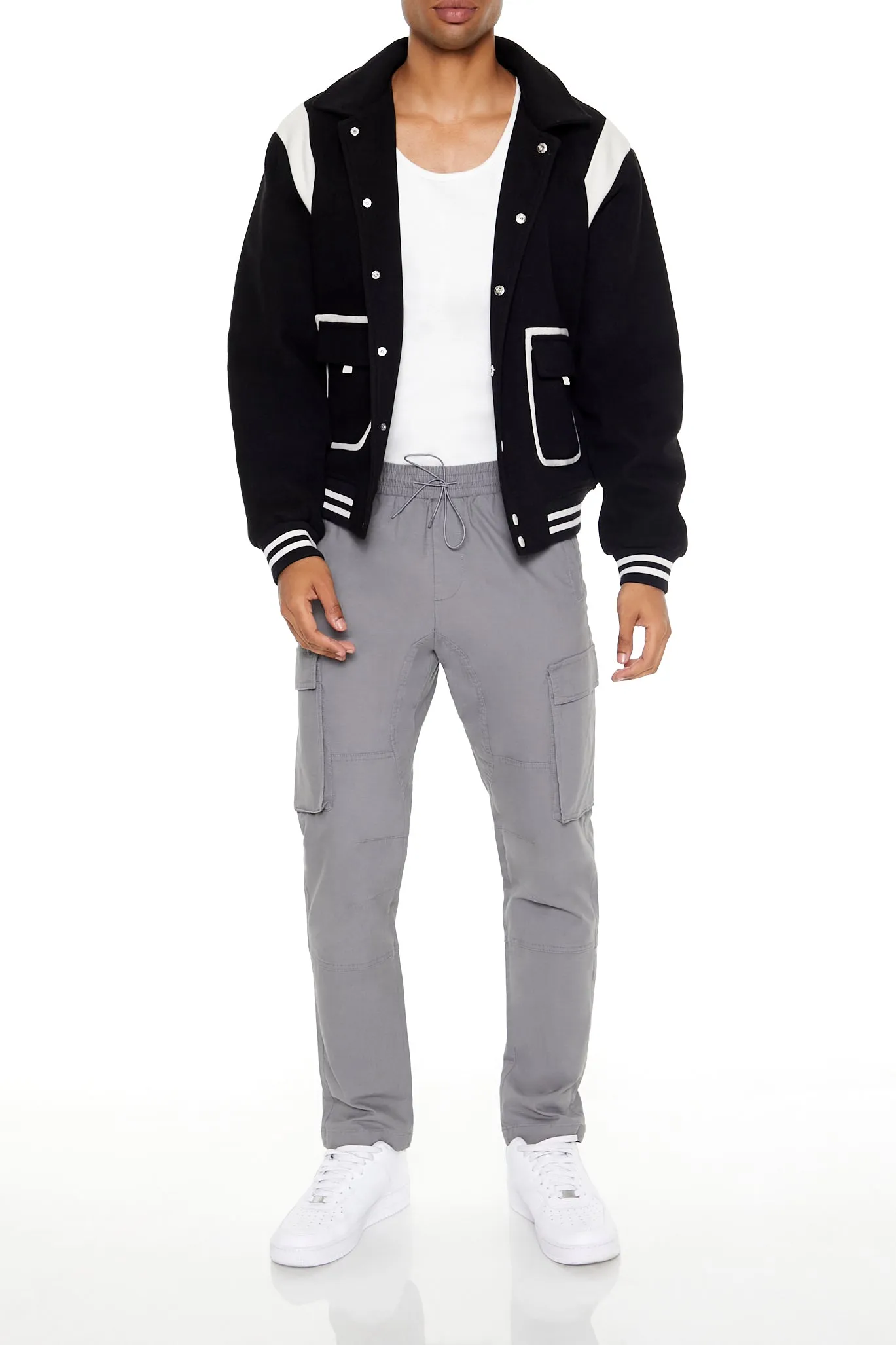 Colourblock Varsity Bomber Jacket sold by Urban Planet product image thumbnail 3