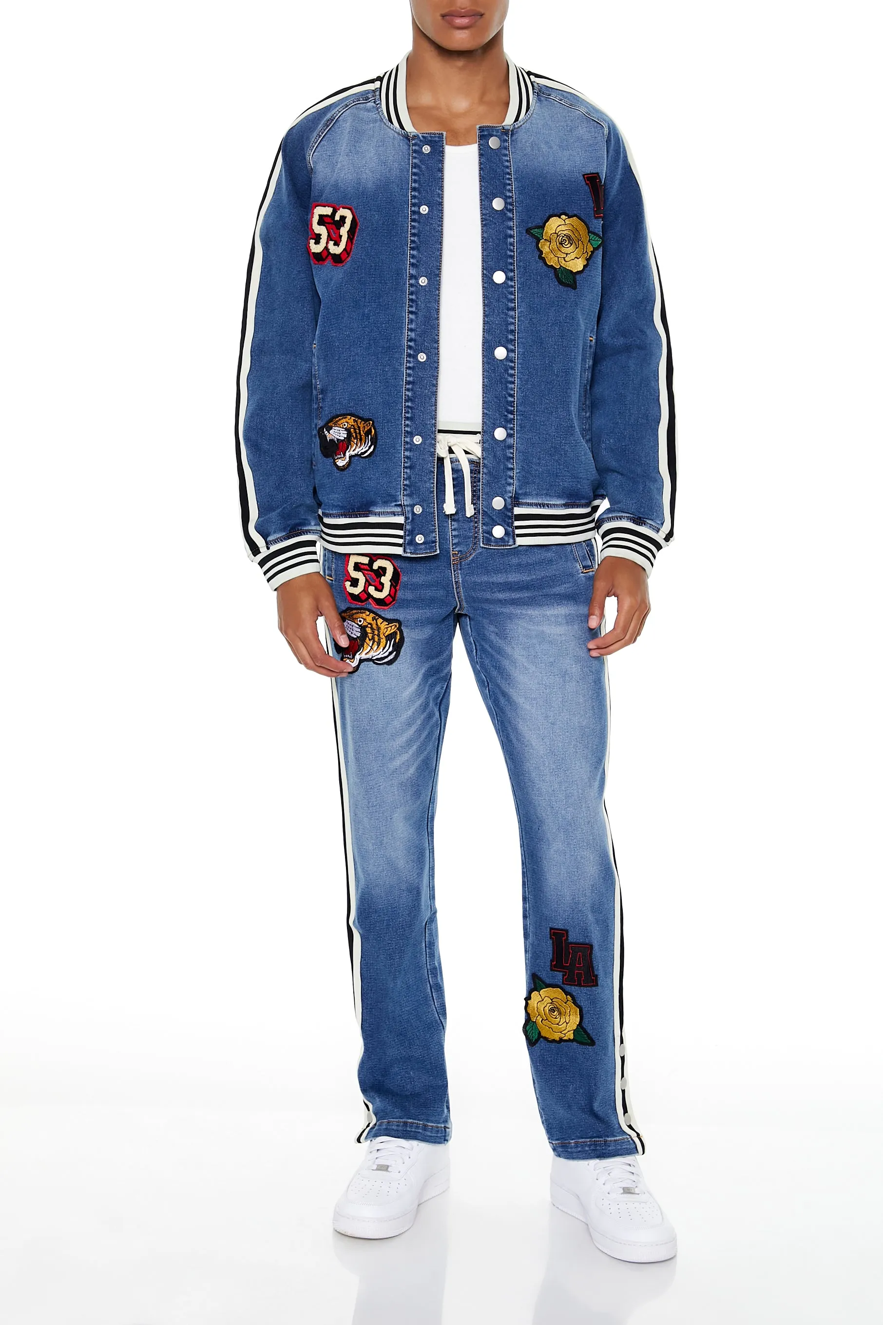 Patch Denim Bomber Jacket sold by Urban Planet product image thumbnail 3