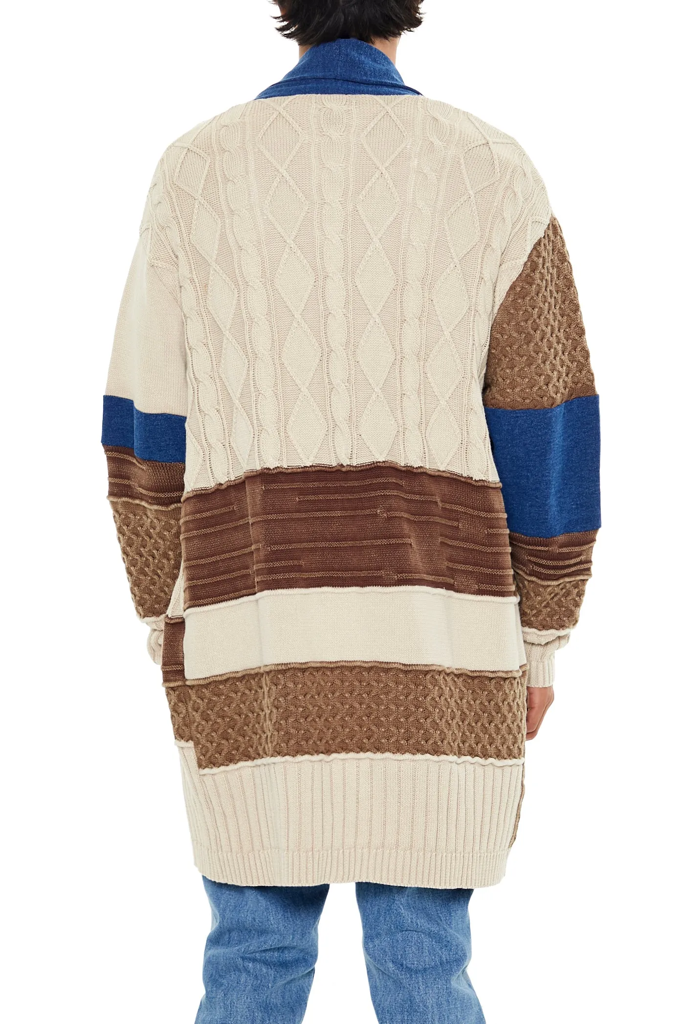 Cardigan en tricot récupéré avec blocs de couleurs sold by Urban Planet product image thumbnail 3