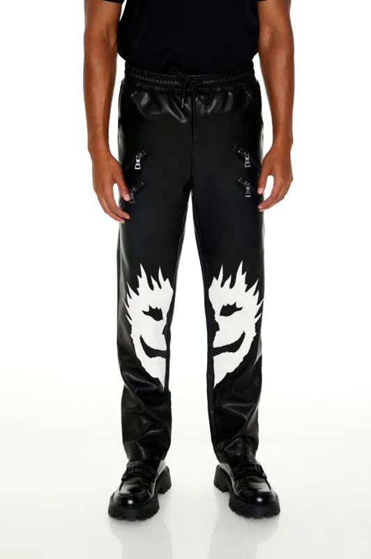 Pantalon en similicuir avec fentes sold by Urban Planet