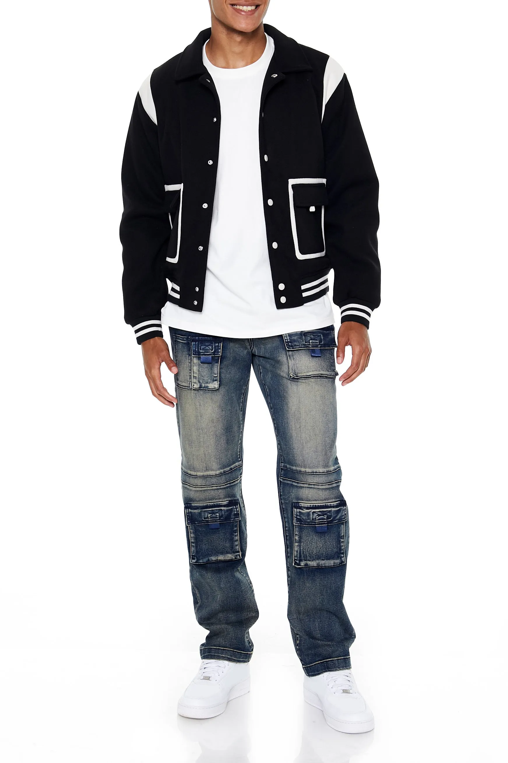 Jogger cargo en denim délavé vintage sold by Urban Planet product image thumbnail 2