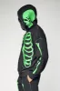 Glow in the Dark Skeleton Zip-Up Hoodie sold by Urban Planet