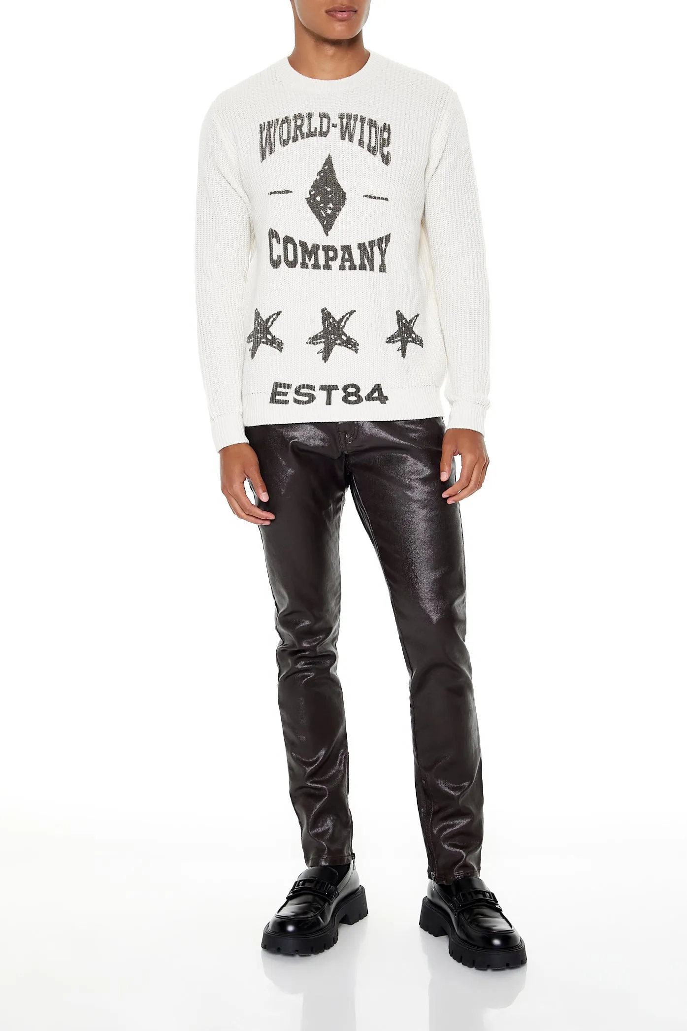 Chandail en tricot jacquard à imprimé Worldwide sold by Urban Planet product image thumbnail 2