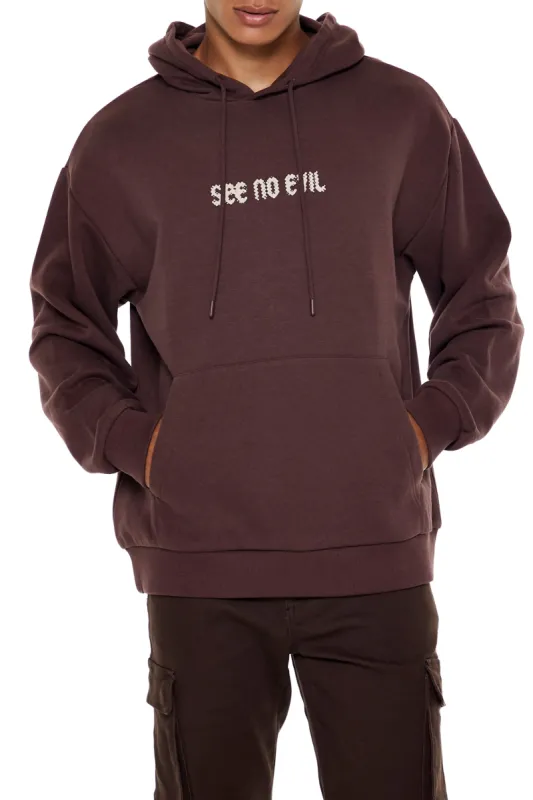 See No Evil Graphic Hoodie made by Forever 21