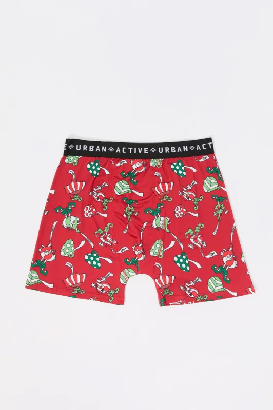 Urban Active Christmas Print Boxer Brief made by Urban Planet