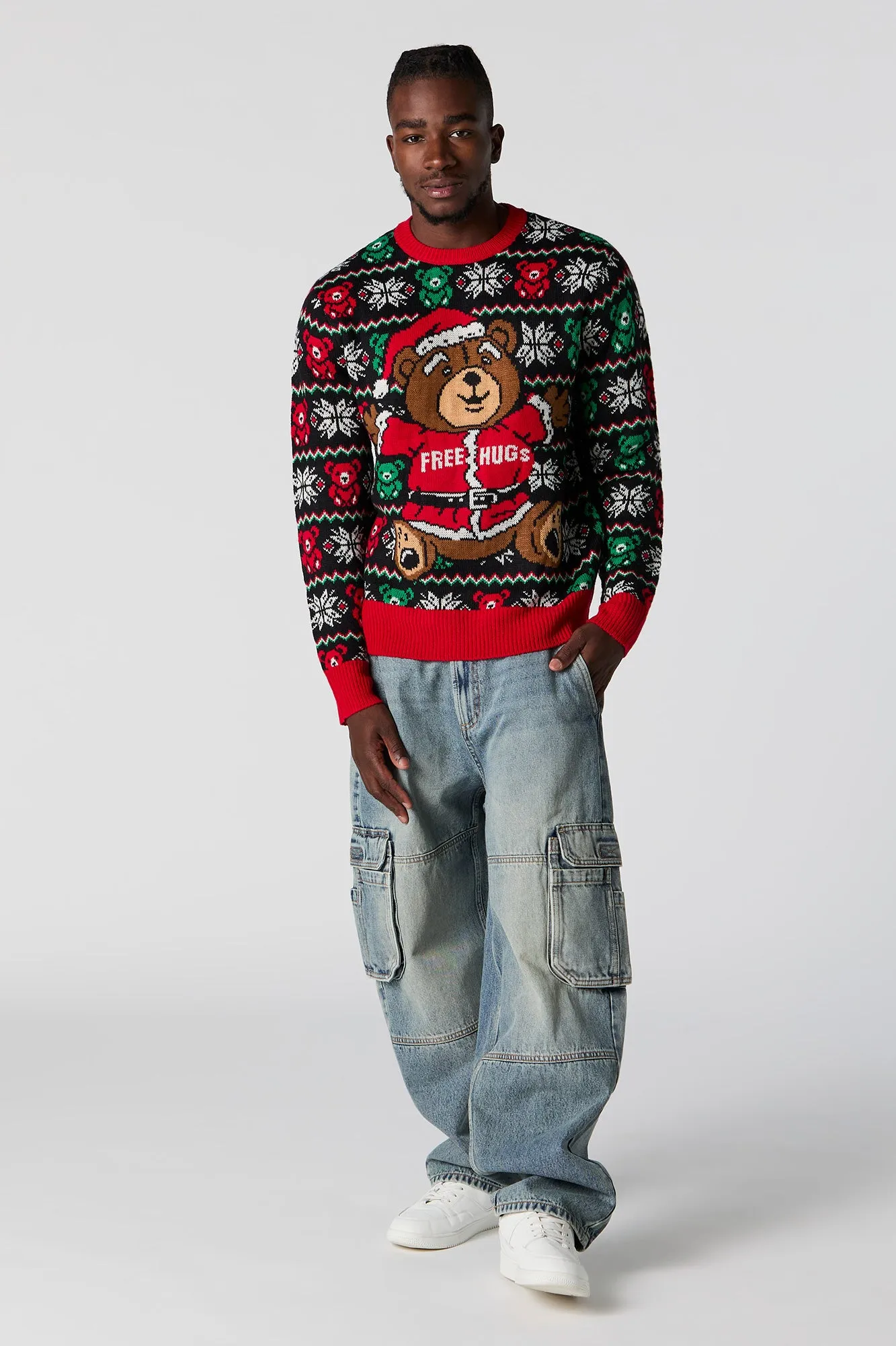 Bear Hugs Jacquard Knit Ugly Christmas Sweater sold by Urban Planet product image thumbnail 3