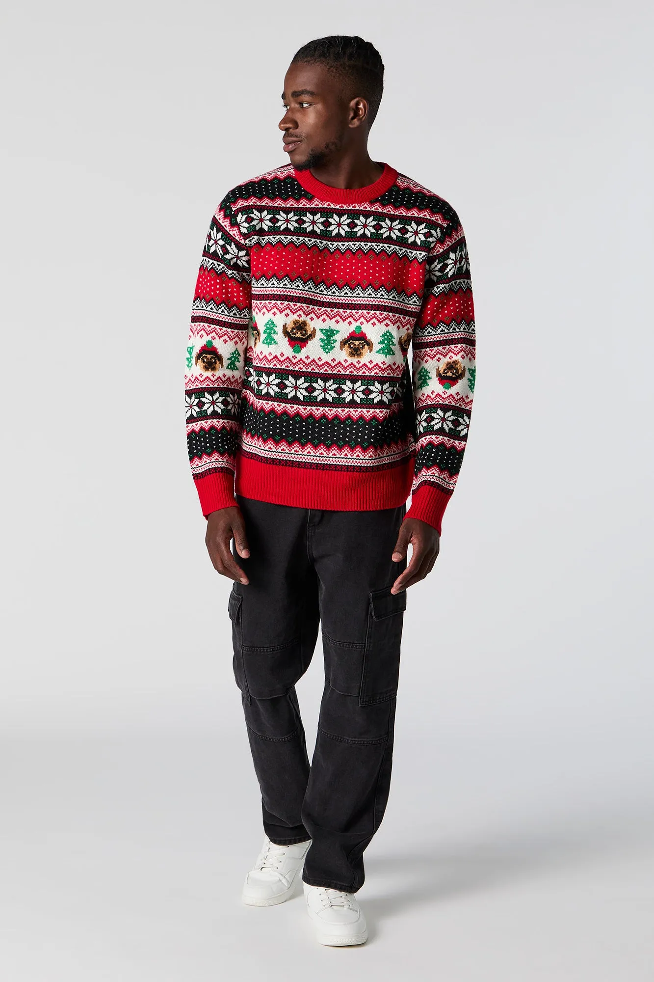 Chandail Hideux Noël en tricot jacquard à imprimé Chien sold by Urban Planet product image thumbnail 3