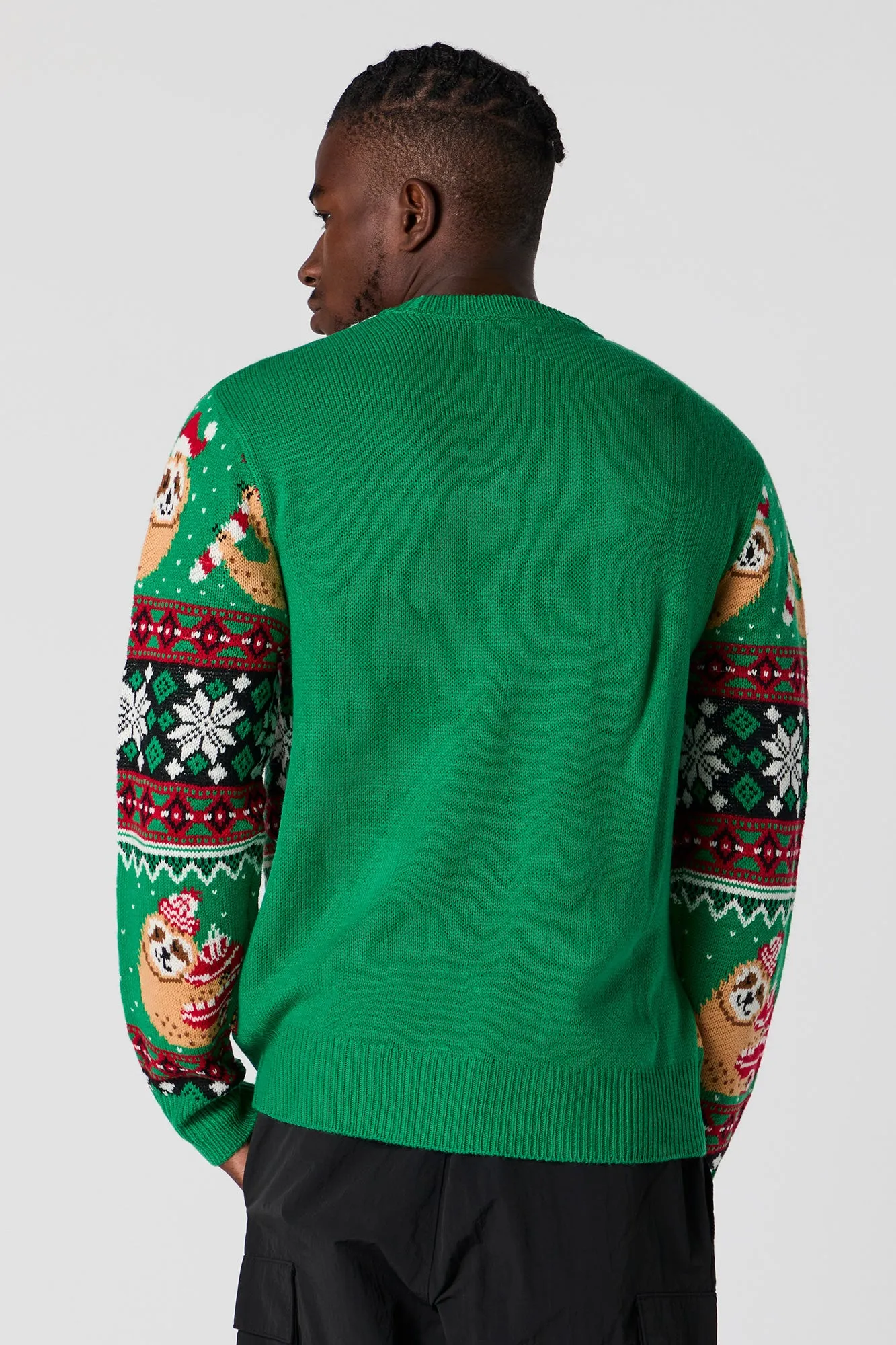 Chandail Hideux Noël en tricot jacquard à imprimé Paresseux sold by Urban Planet product image thumbnail 2