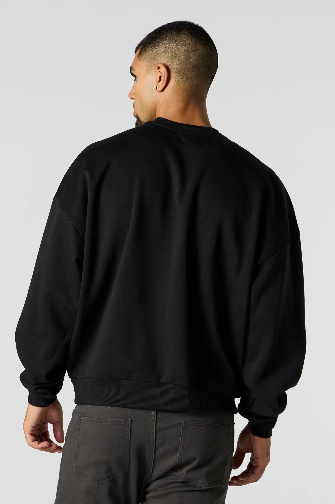 Boxy Crewneck Fleece Sweatshirt sold by Urban Planet product image thumbnail 5