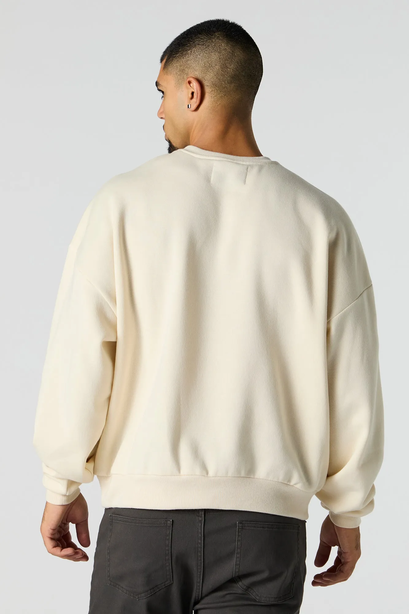 Boxy Crewneck Fleece Sweatshirt sold by Urban Planet product image thumbnail 2