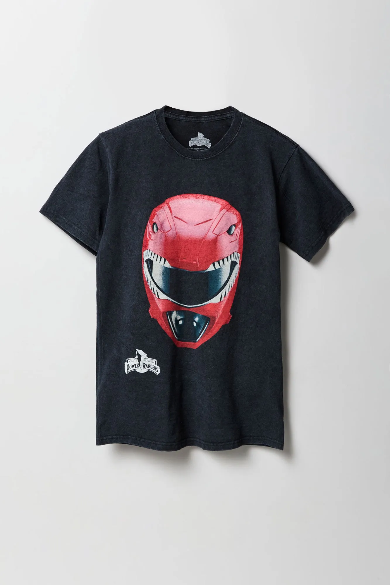 T-shirt délavé à imprimé Power Rangers sold by Urban Planet