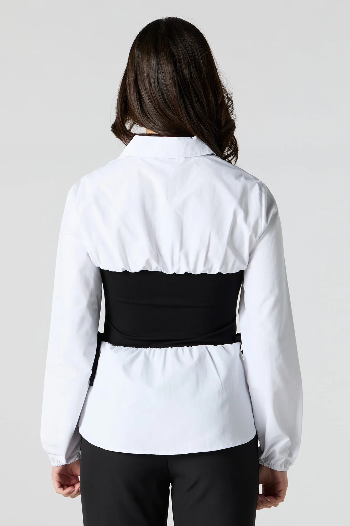 Haut combo boutonné avec taille coulissante latérale sold by Urban Planet product image thumbnail 2