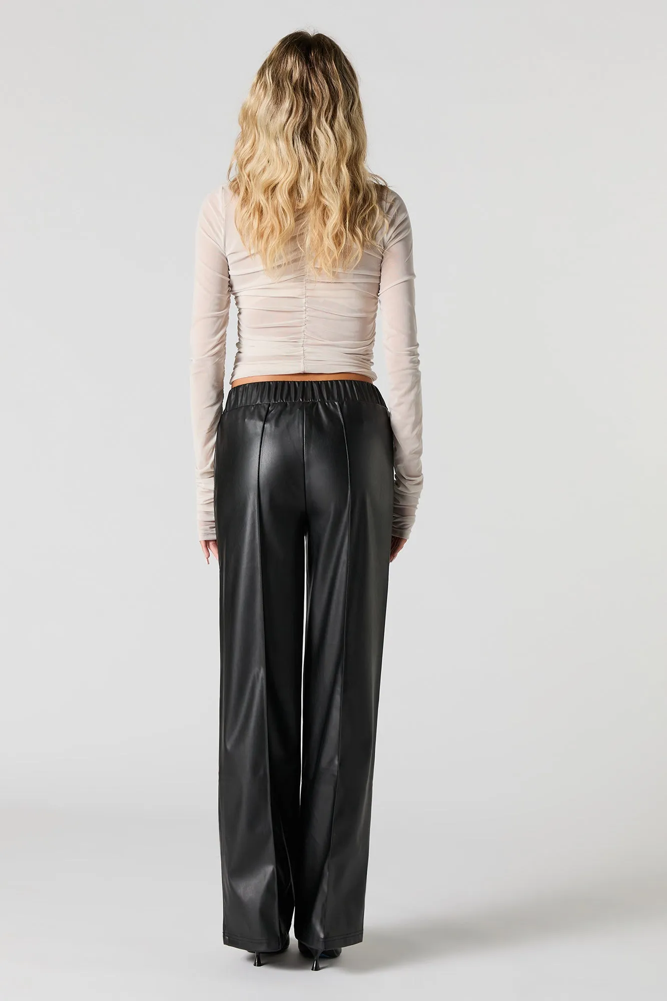 Faux Leather Wide Leg Dress Pant sold by Urban Planet product image thumbnail 3