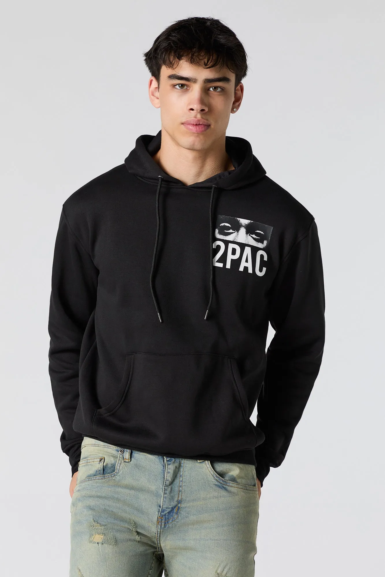 Haut à capuchon en molleton avec imprimé 2Pac sold by Urban Planet