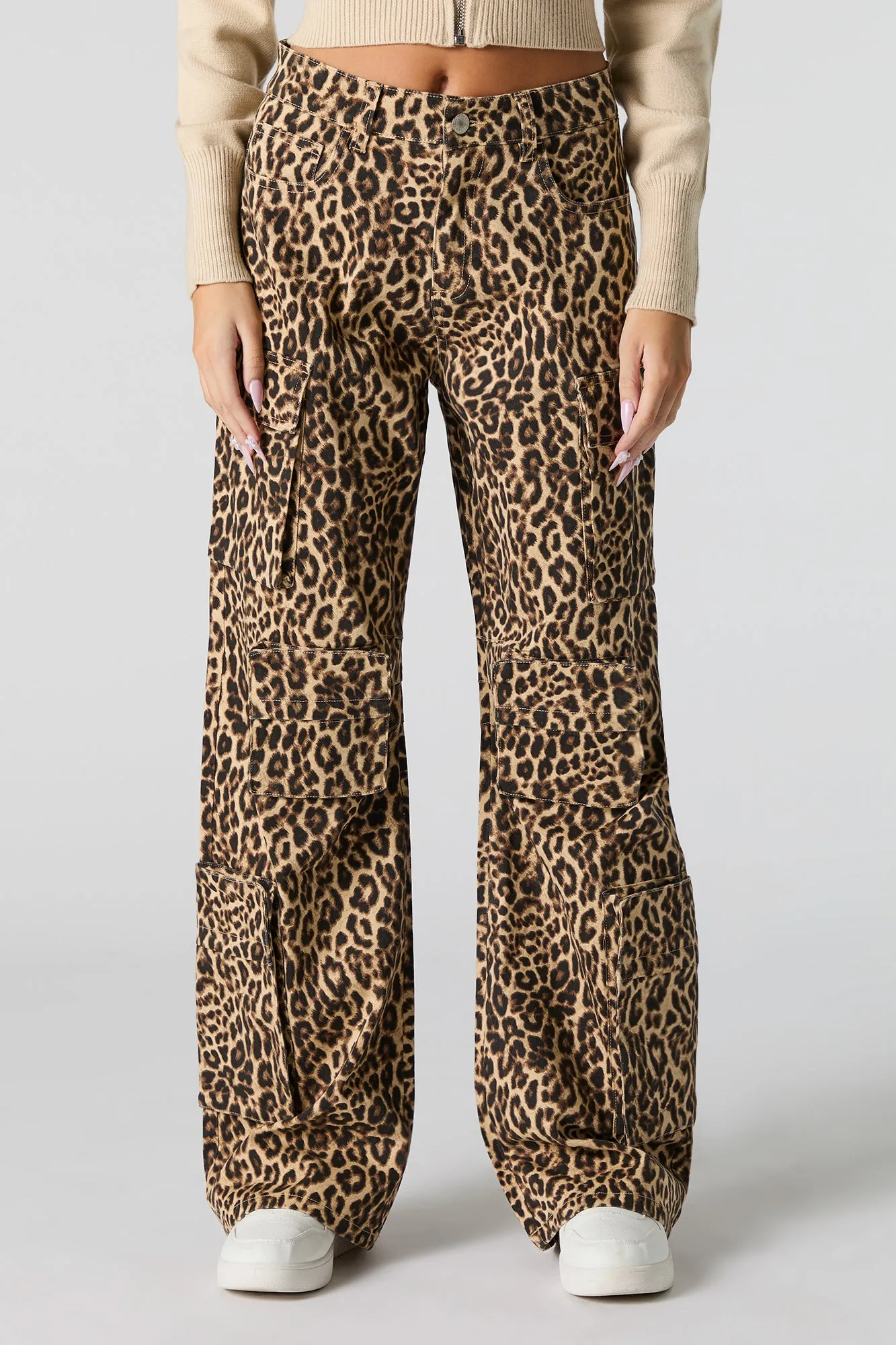 Pantalon cargo à jambe droite avec poches multiples sold by Urban Planet product image thumbnail 4