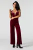 Velvet Faux Pearl Sweetheart Jumpsuit sold by Urban Planet