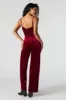 Velvet Faux Pearl Sweetheart Jumpsuit sold by Urban Planet