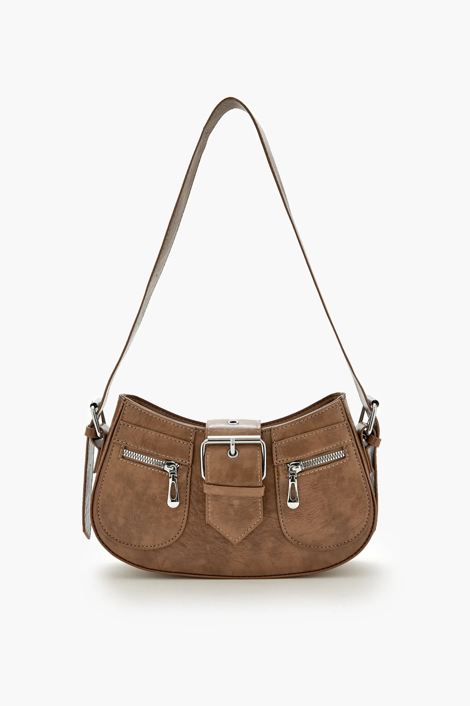 Faux Leather Buckled Shoulder Bag sold by Urban Planet product image thumbnail 5