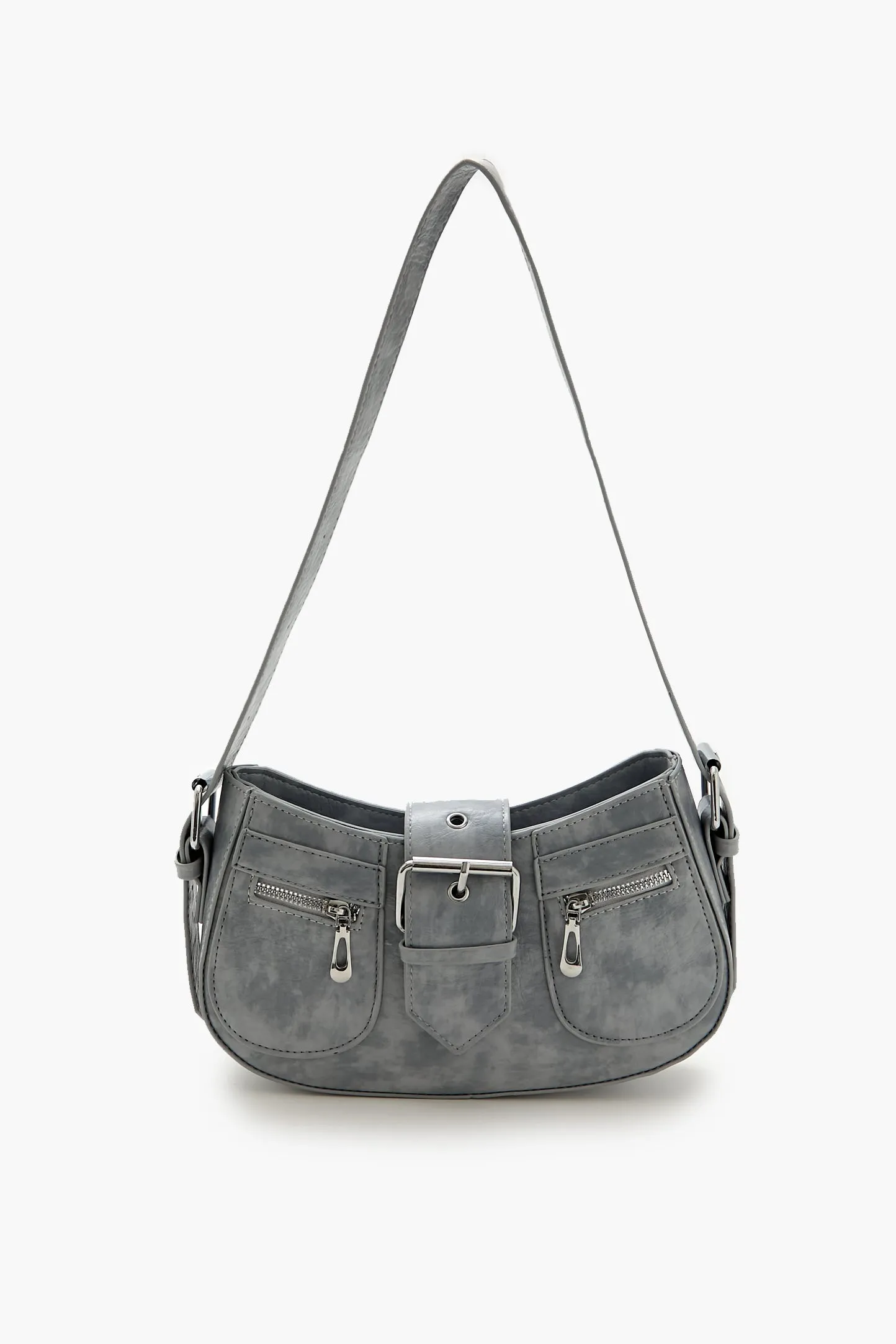 Faux Leather Buckled Shoulder Bag sold by Urban Planet product image thumbnail 2