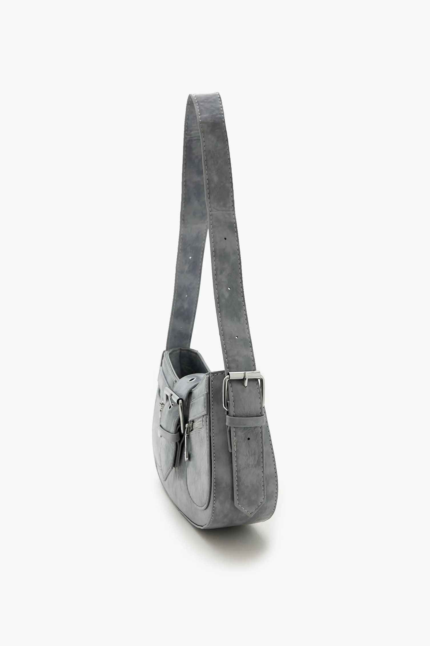 Faux Leather Buckled Shoulder Bag sold by Urban Planet product image thumbnail 3