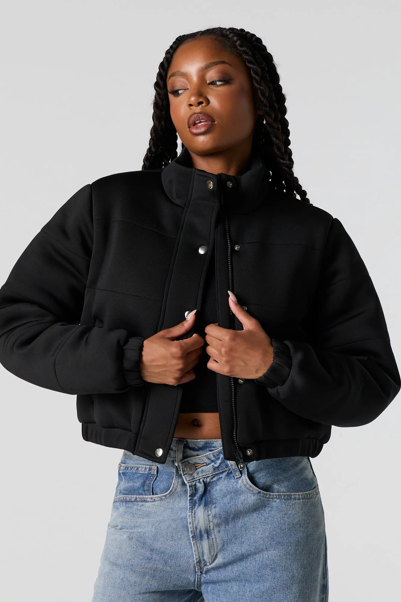 Manteau bouffant en scuba sold by Urban Planet product image thumbnail 5