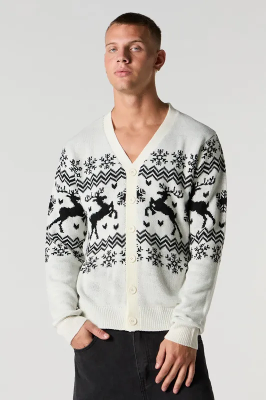 Fairisle Knit Christmas Cardigan sold by Urban Planet