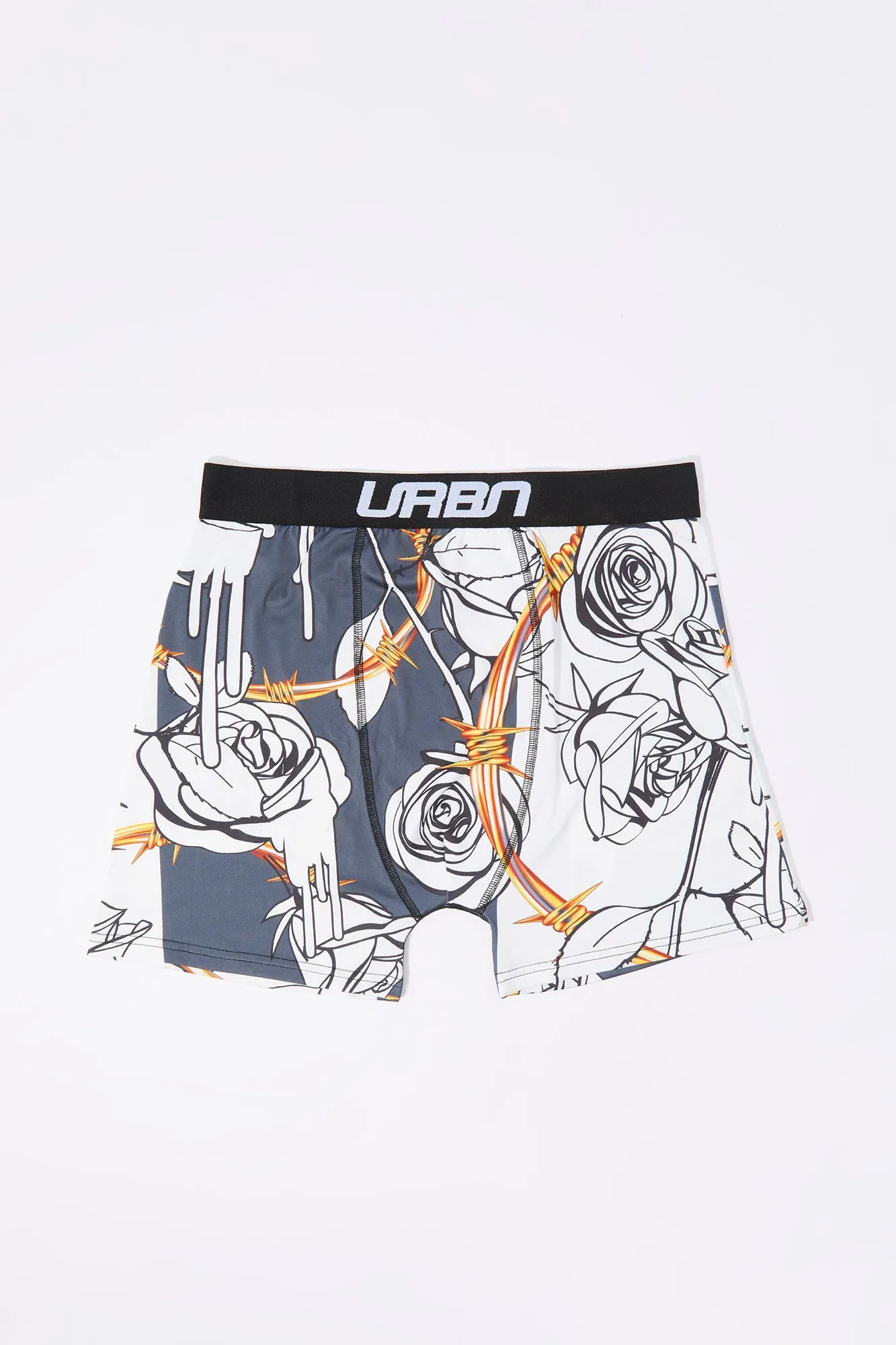 URBN Rose and Thorns Print Boxer Brief sold by Urban Planet